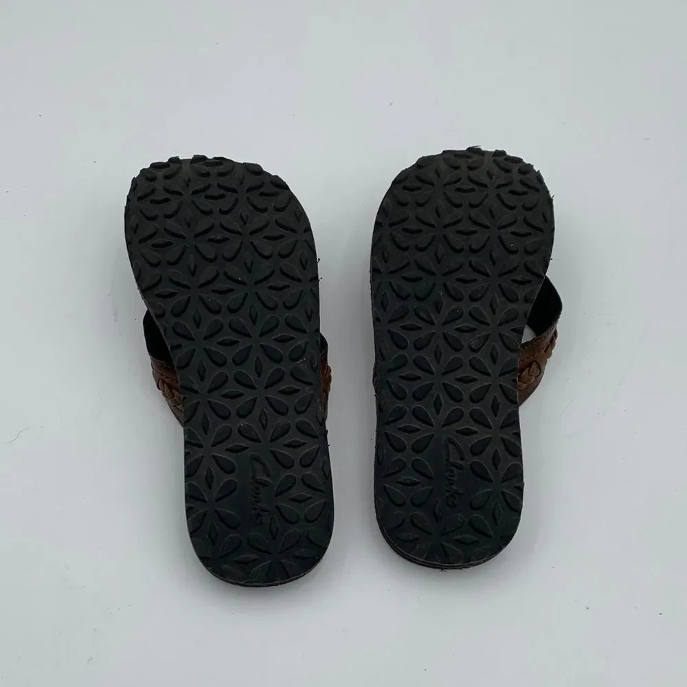 Clarks Men's Tan and Black Flip-Flops size 7